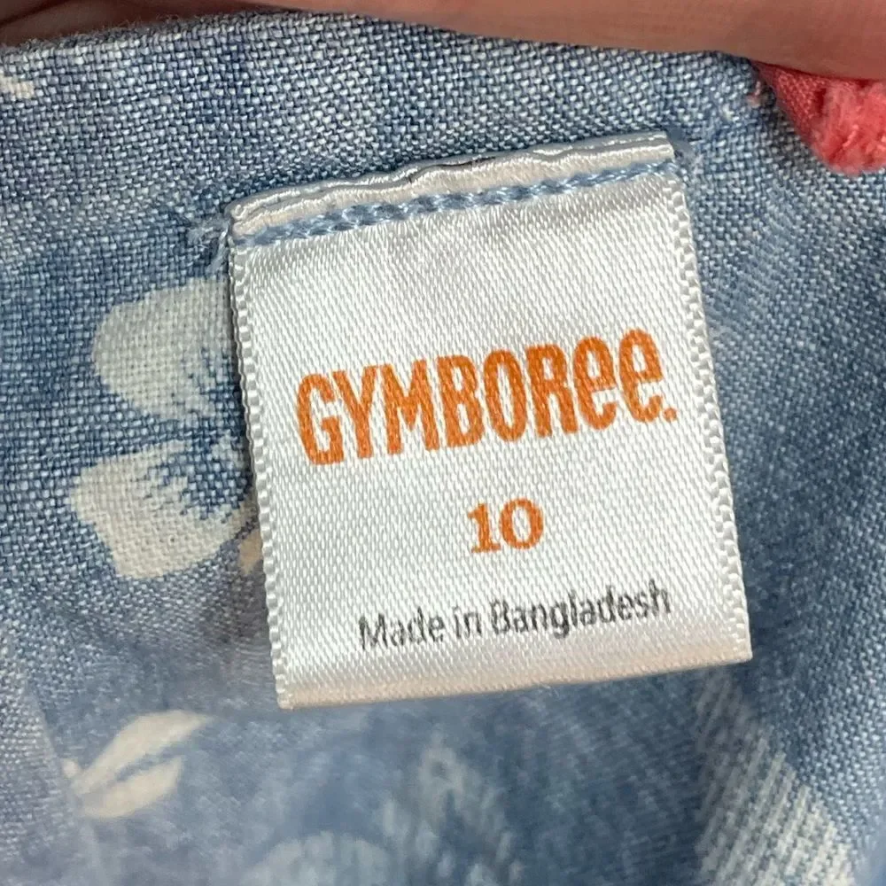 5 for $25🔥Gymboree Floral Denim Dress Girls Size‎ 10